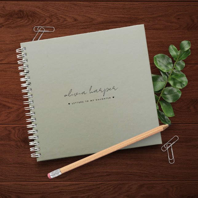 Carnet Sage Green Lettres à ma fille souvenir (Créateur téléchargé)