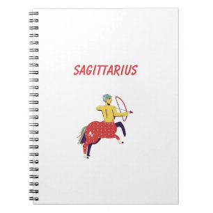 Carnet Sagittaire blanc, zodiaque, signe du zodiaque