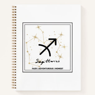 Carnet Sagittaire minimaliste Zodiaque Fourre-tout