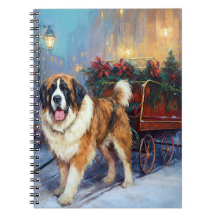 Carnet Saint Bernard Christmas Festive