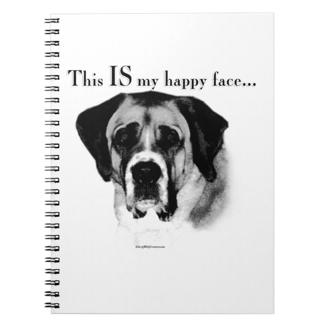 Carnet Saint Bernard Joyeux Visage (Devant)