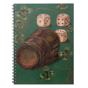 Carnet Saint-Patrick vintage, dés de chance irlandaise