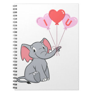 Carnet Saint Valentin mignon Je t'aime coeur