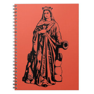 Carnet Sainte-Barbe la Grande Martyre Art Graphique Sacré