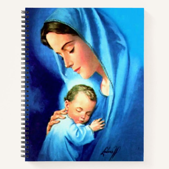 Carnet Sainte Vierge Marie avec Bébé Jésus (Devant)