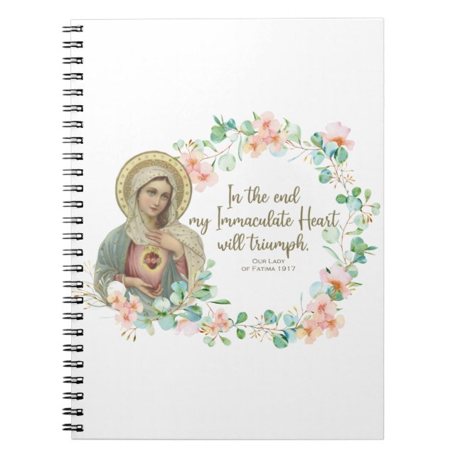 Carnet Sainte Vierge Marie Fatima Religieuse Catholique (Devant)