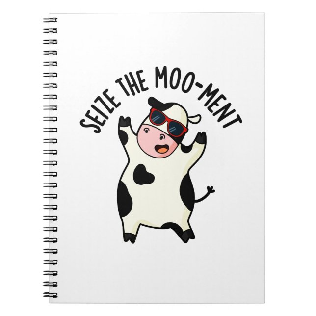 Carnet Saisir Le Mooment Funny Cow Pun (Devant)