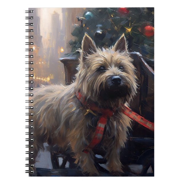 Carnet Saison Festive de Noël à Cairn Terrier (Devant)