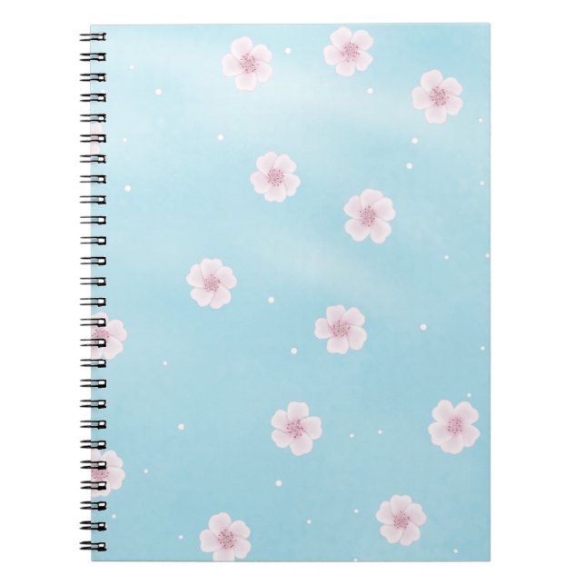 Carnet Sakura Blossom Japon Printemps Floral (Devant)