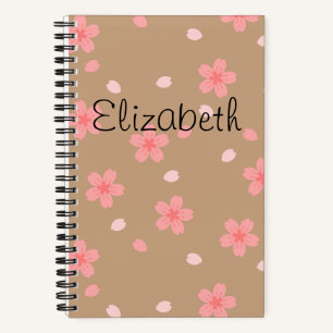 Carnet Sakura Cherry Blossom motif floral