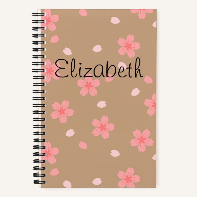 Carnet Sakura Cherry Blossom motif floral (Recto)