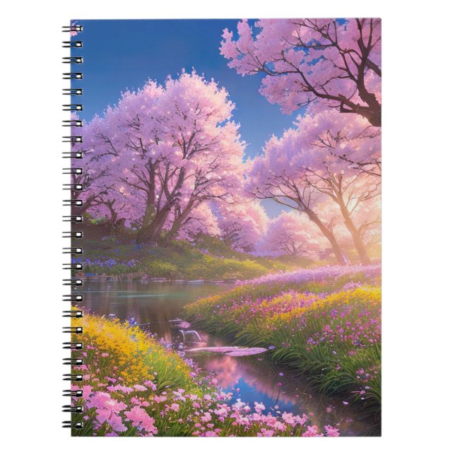 Carnet Sakura Trees sur le Charming Riverbank (Devant)