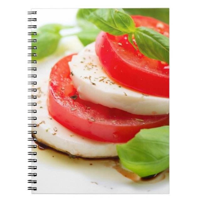 Carnet Salade de Caprese. Tranches de tomate et de (Devant)