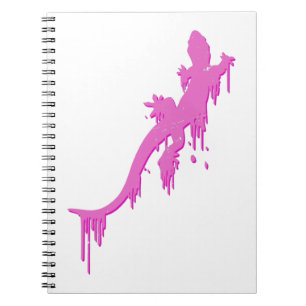 Carnet Salamandre Rose Distressée Avec Lavette De Peintur