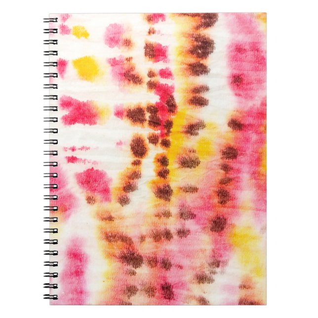 Carnet Sale Artistique Rouge. Tie Teinture Texture. Papie (Devant)