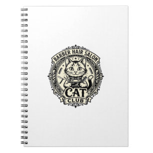 Carnet Salon de coiffure pour hommes Chat drôle Graphique