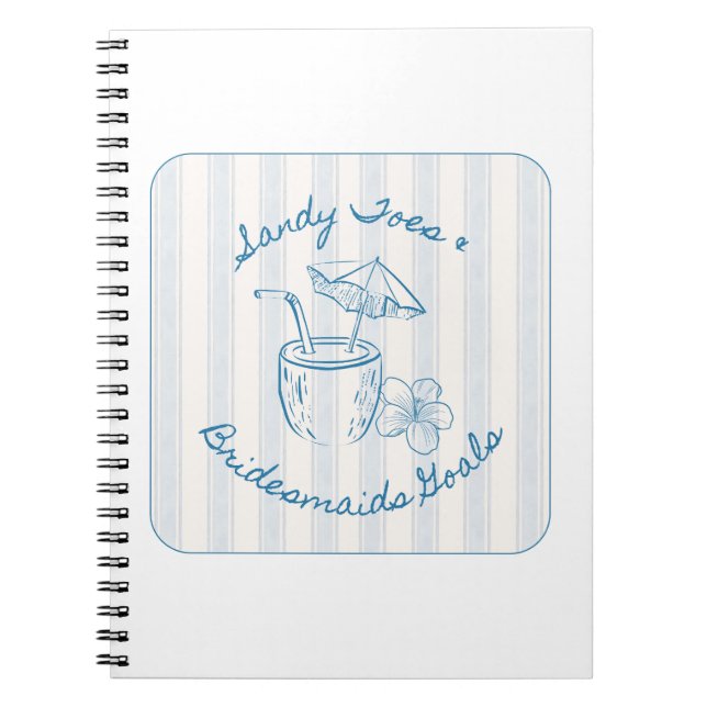 Carnet Sandy Toe & Bridesmaitres Objectifs Bachelorette c (Devant)