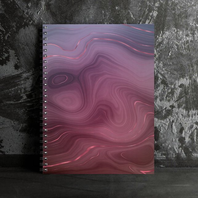 Carnet Sangria Strata | Moody Pink and Purple Luxe Agate (Créateur téléchargé)