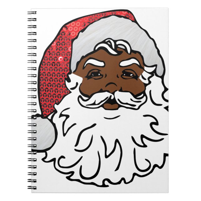 Carnet santa claus noir (Devant)