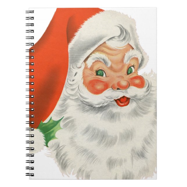 Carnet Santa Claus rétro vintage (Devant)