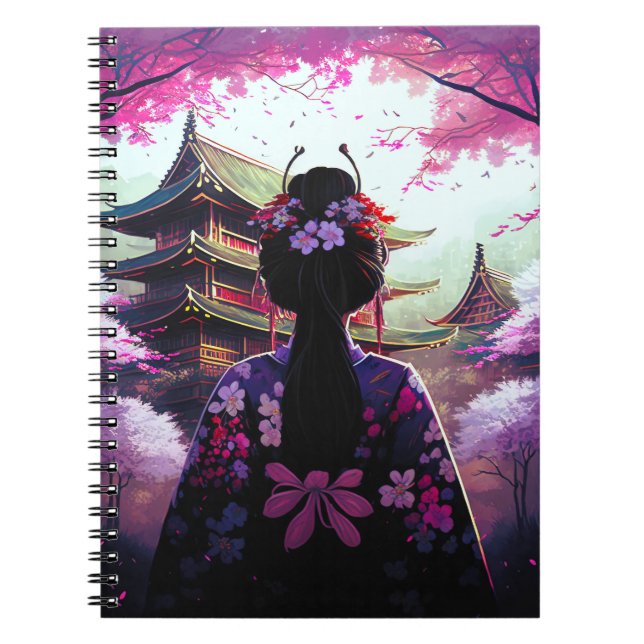 Carnet Sari Fleurs de cerisiers (Devant)