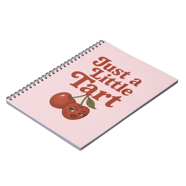 Carnet Sassy Cherry Just a Little Tart Retro Rouge & rose (Côté gauche)