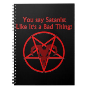 Carnet Satanist Bad Thing Dark Humour Chèvre Pentacle