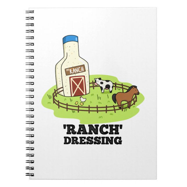 Carnet Sauce Ranch Drôle de Pun de Nourriture  (Devant)