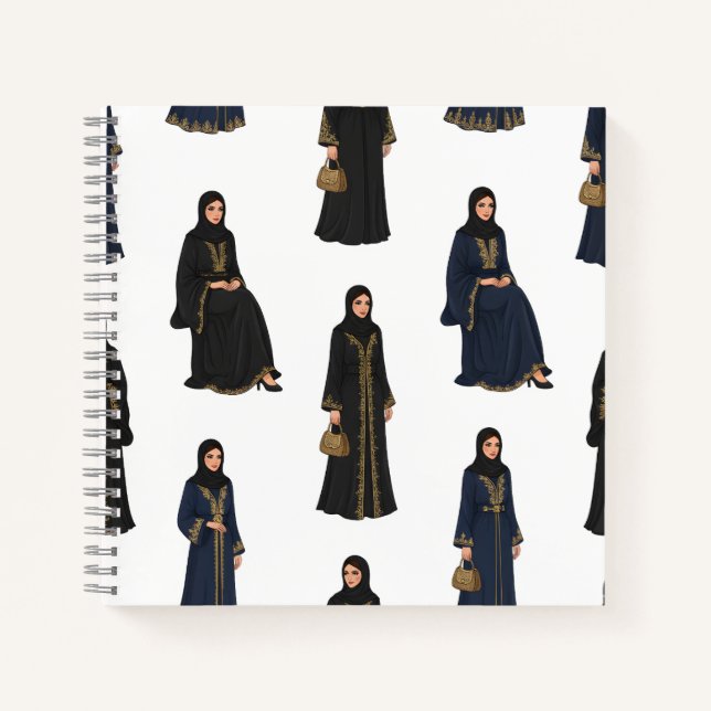 Carnet Saudi Women in  Abayas (Devant)