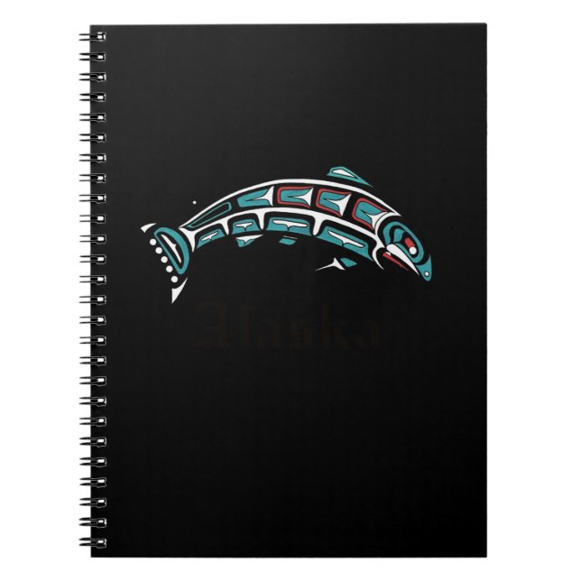 Carnet Saumon de l'Alaska Pêche Amérindien (Devant)