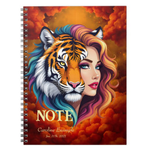 Carnet Sauvage intérieur – Déesse de l'esprit du tigre.