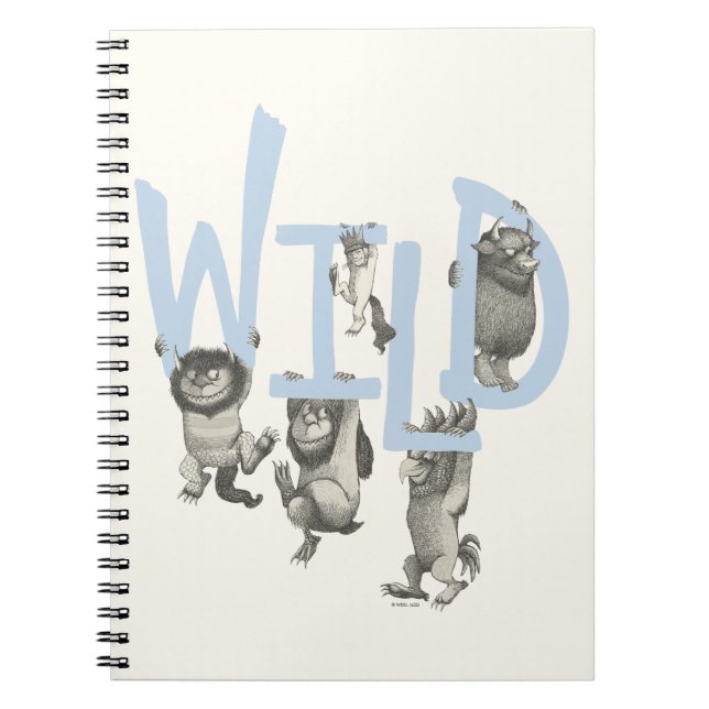 Carnet SAUVAGE | Wild Things et Max - Bleu (Devant)