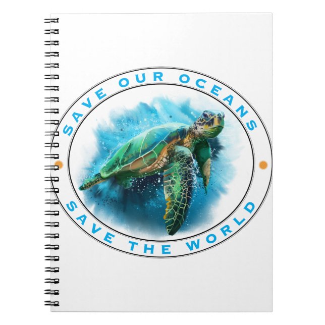 Carnet Sauvez nos océans - Tortue de mer (Devant)