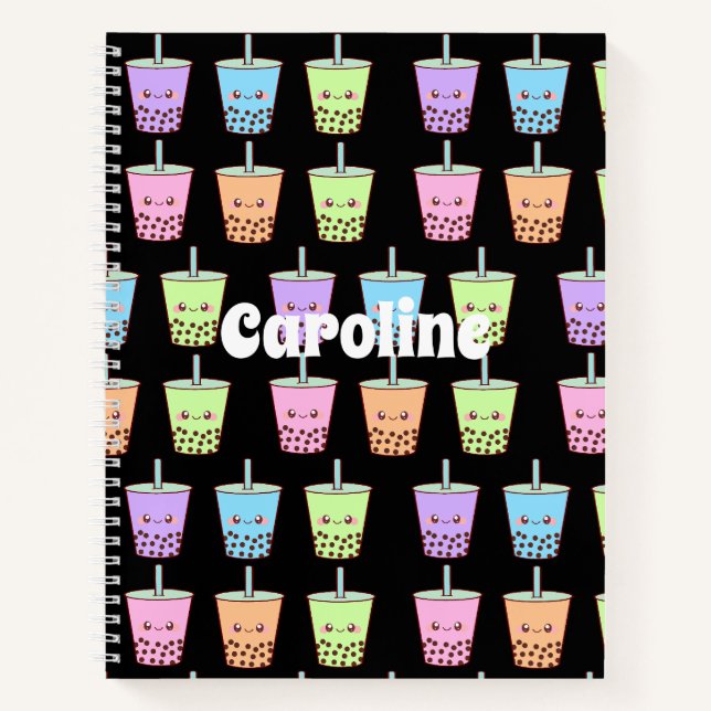 Carnet Saveurs de thé au lait Boba (Devant)