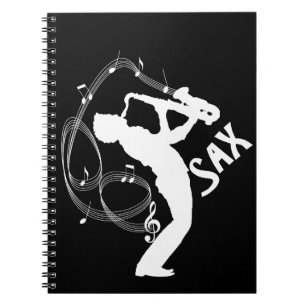 Carnet Saxophone Player Notes musicales Jazz Music