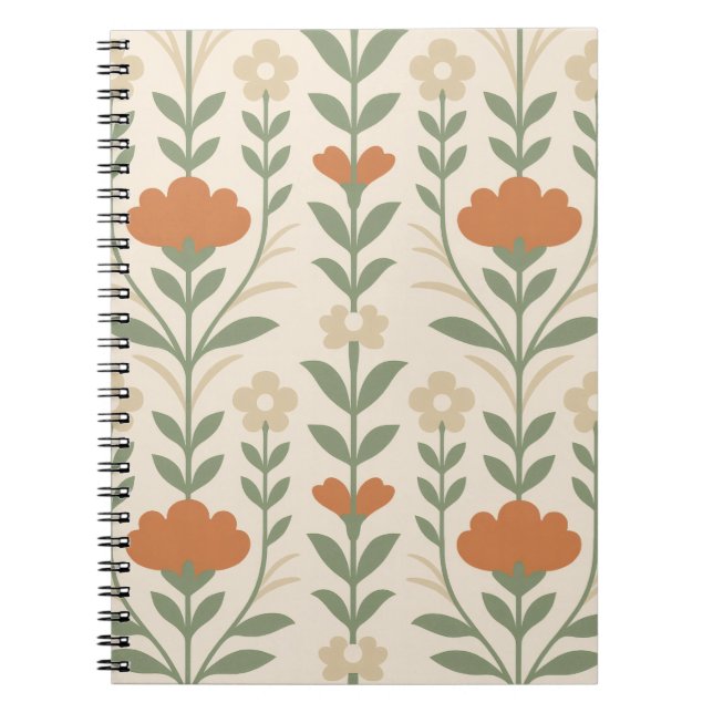 Carnet Scandinavian Floral Spiral Notebook (Devant)