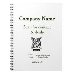 Carnet scanner le QR pour le nom de l'entreprise du site