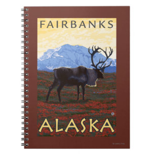 Carnet Scène Caribou - Fairbanks, Alaska