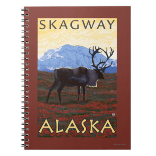 Carnet Scène de caribou - Skagway, Alaska