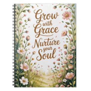 Carnet Scène De Chemin De Jardin Croissance Avec Citation