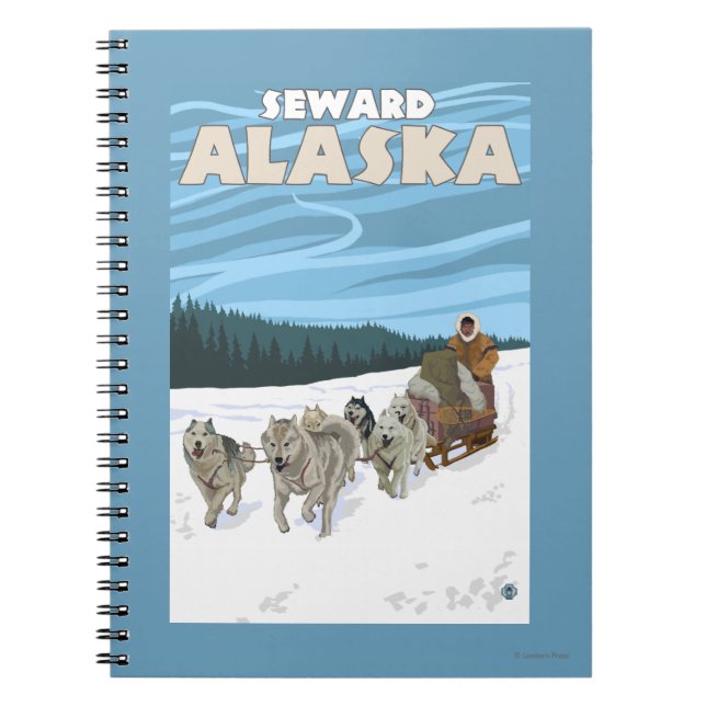 Carnet Scène de couchage de chien - Seward, Alaska (Devant)
