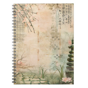 Carnet Scène de jardin de fleurs de cerisier (2)