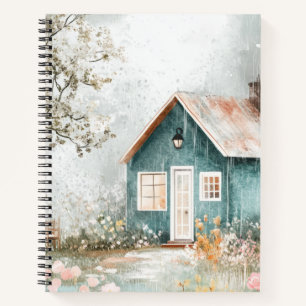 Carnet Scène de jardin de fleurs sauvages dans un cottage