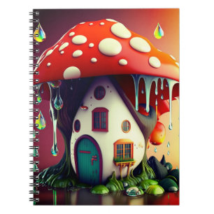 Carnet Scène de maison champignon surréaliste