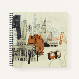 Carnet Scène Doodle San Francisco