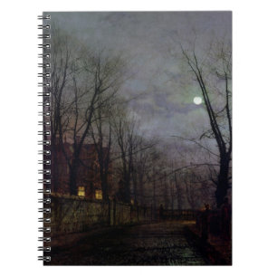 Carnet Scène éclairée par la lune de rue, 1882 (huile sur