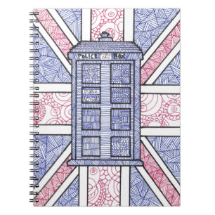 Carnet Schéma illustré par main BRITANNIQUE Union Jack de