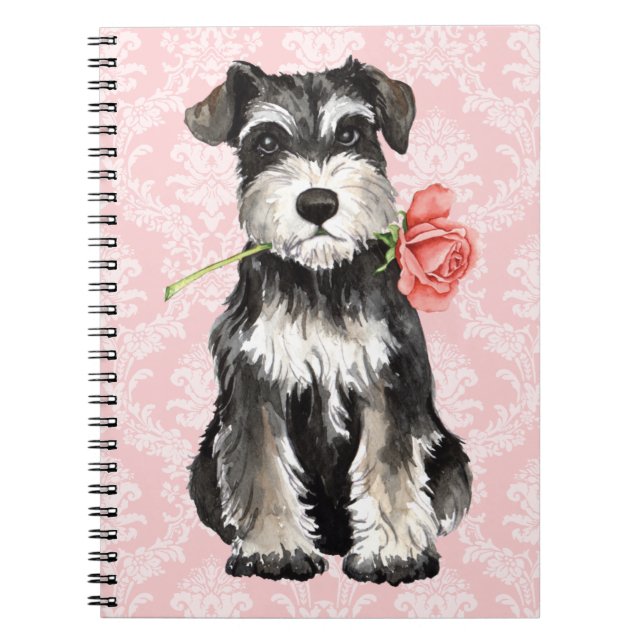 Carnet Schnauzer de rose de Valentine mini (Devant)