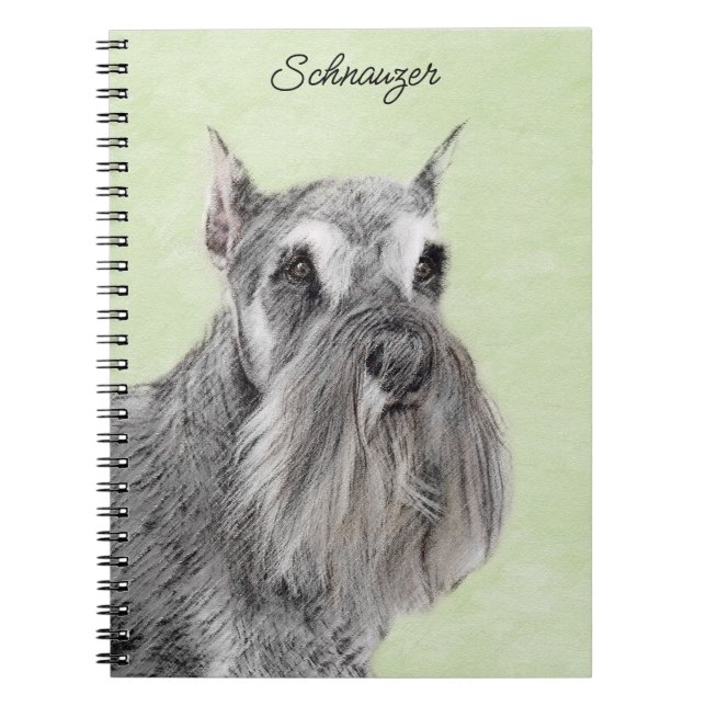 Carnet Schnauzer (Giant, Standard) Peinture - Chien Art (Devant)