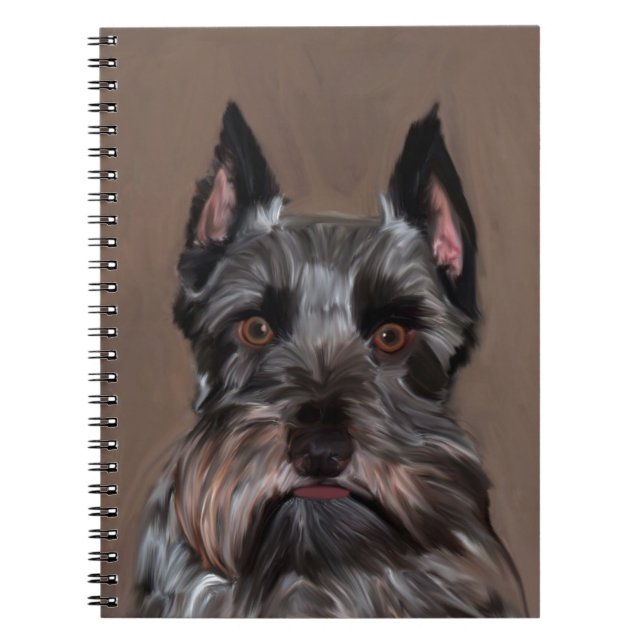 Carnet Schnauzer Miniature peinture couleur de l'eau (Devant)
